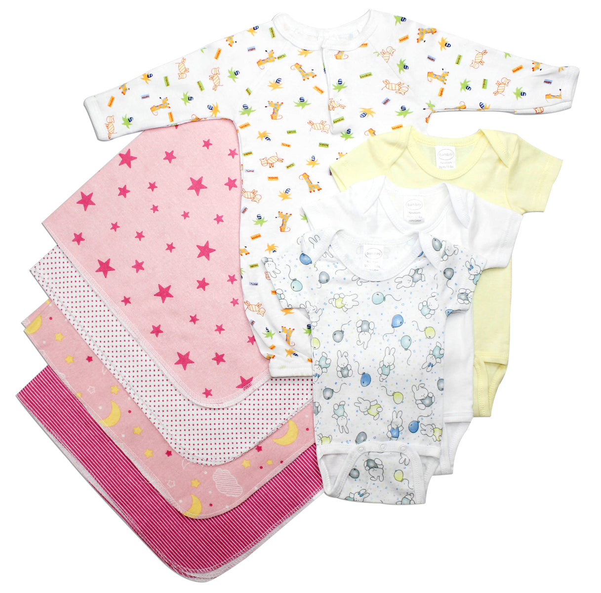 Newborn Baby Girls 8 Pc Layette Baby Shower Gift