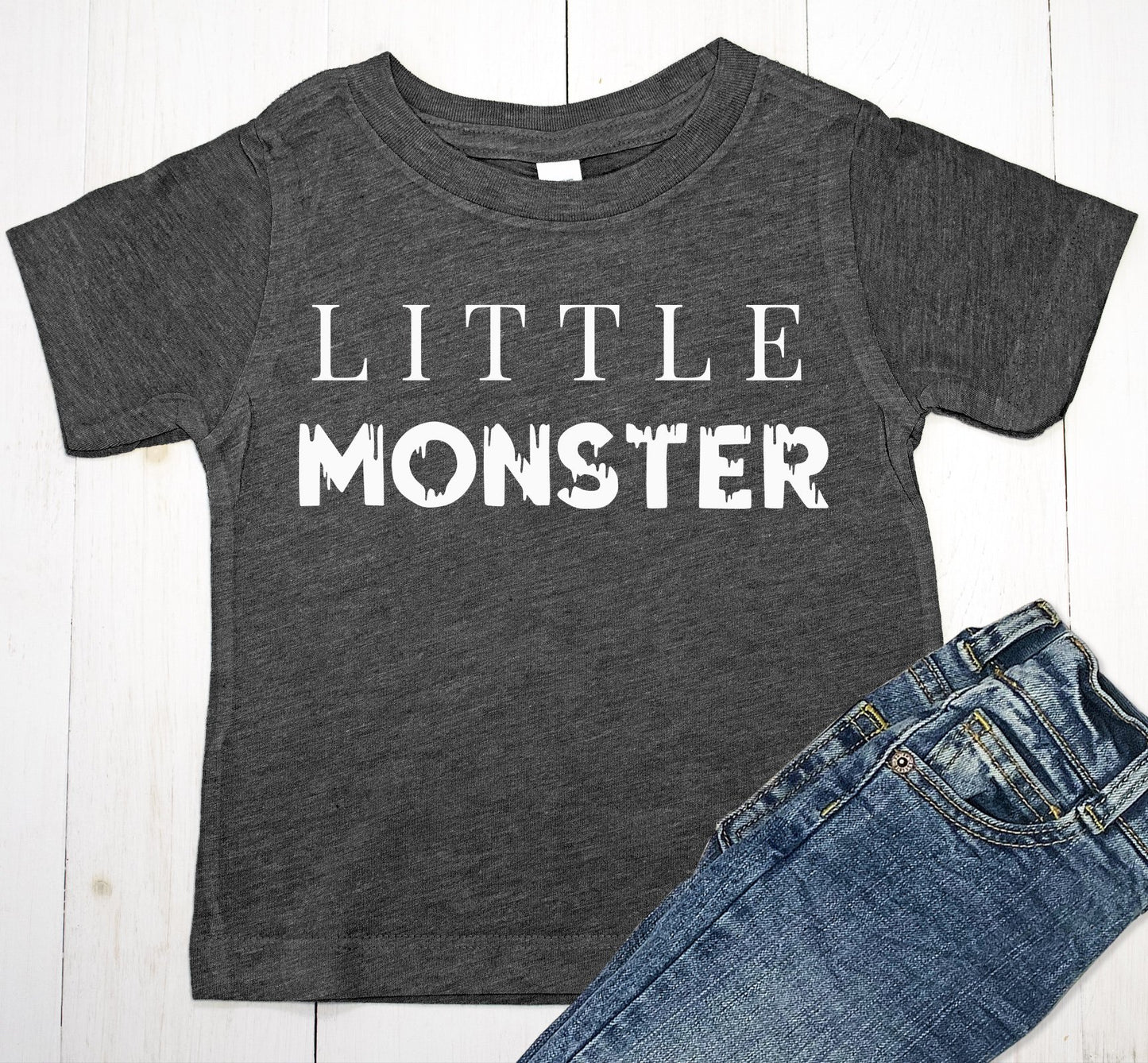 Little Monster Halloween Baby Boy or Toddler Shirt