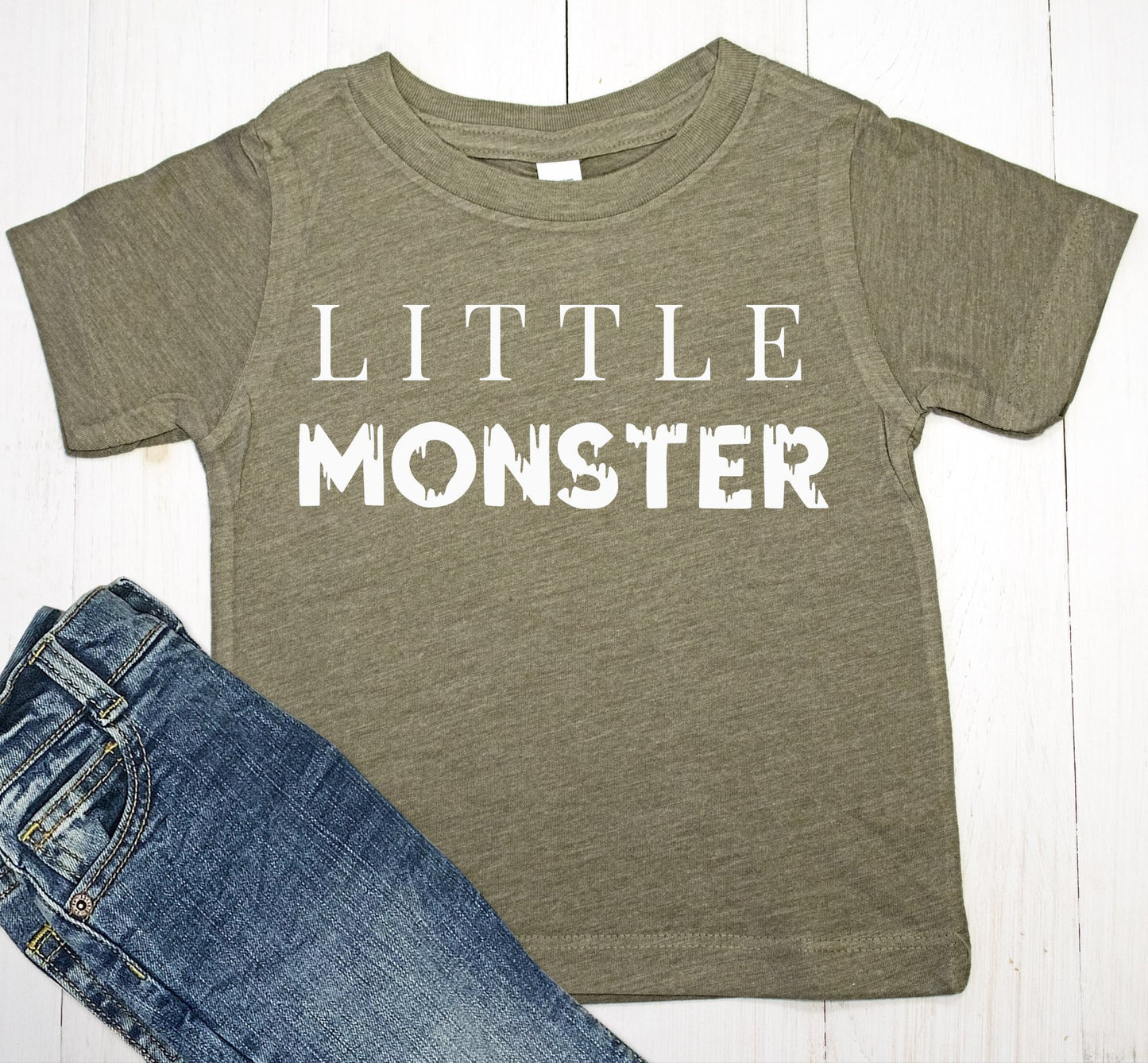 Little Monster Halloween Baby Boy or Toddler Shirt