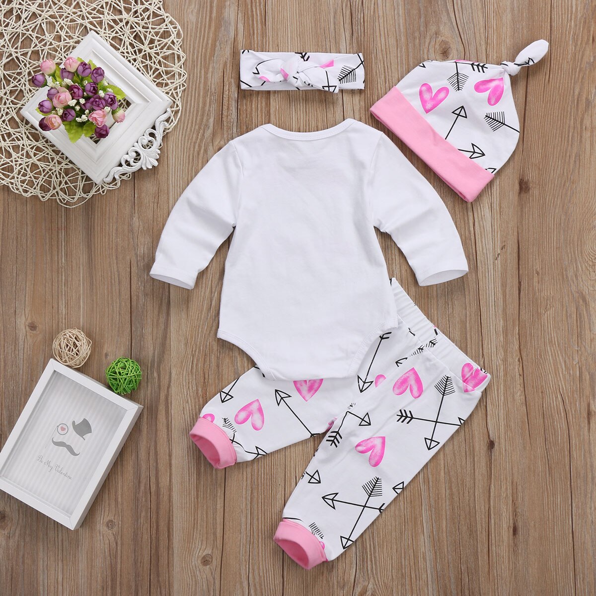 Newborn Baby Kids 4PCS Clothing Set Infant Baby