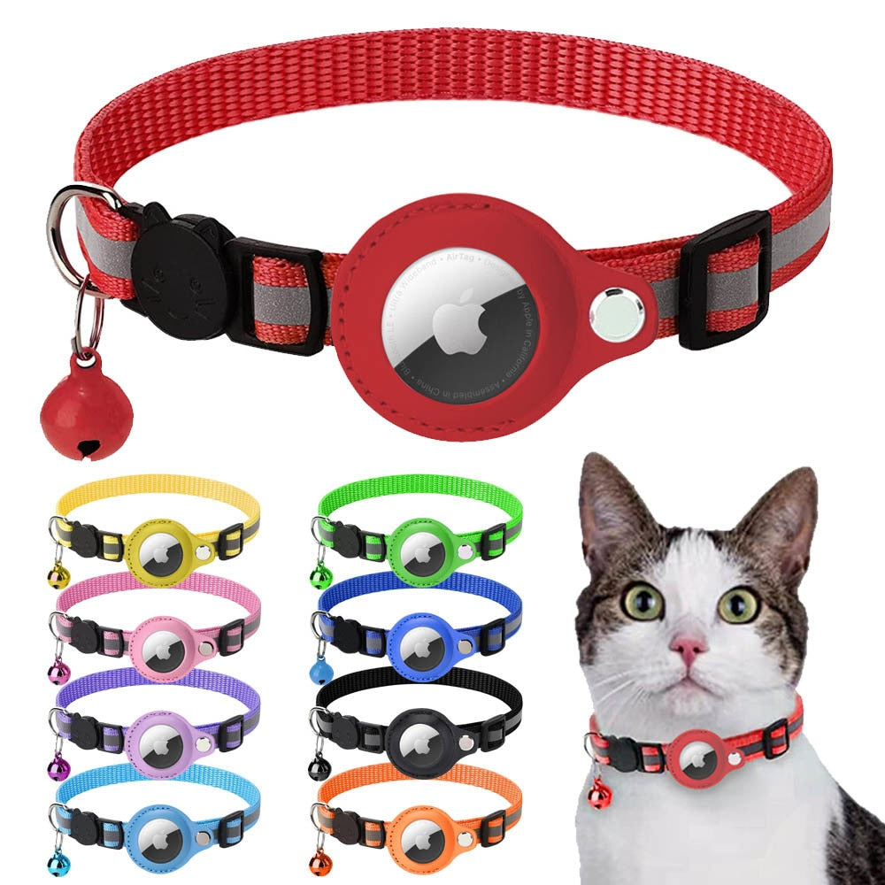 Reflective Airtag Case Collar for Cats and Dogs